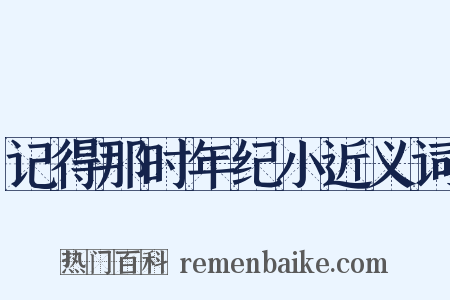 记得那时年纪小近义词是什么意思的图片